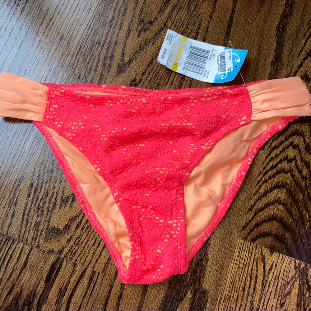 NWT California Waves 2-Piece Coral Swimsuit SET, M - Picture 7 of 9
